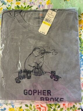 Tommy Bahama Gray Graphic 'Gopher Broke' Tee